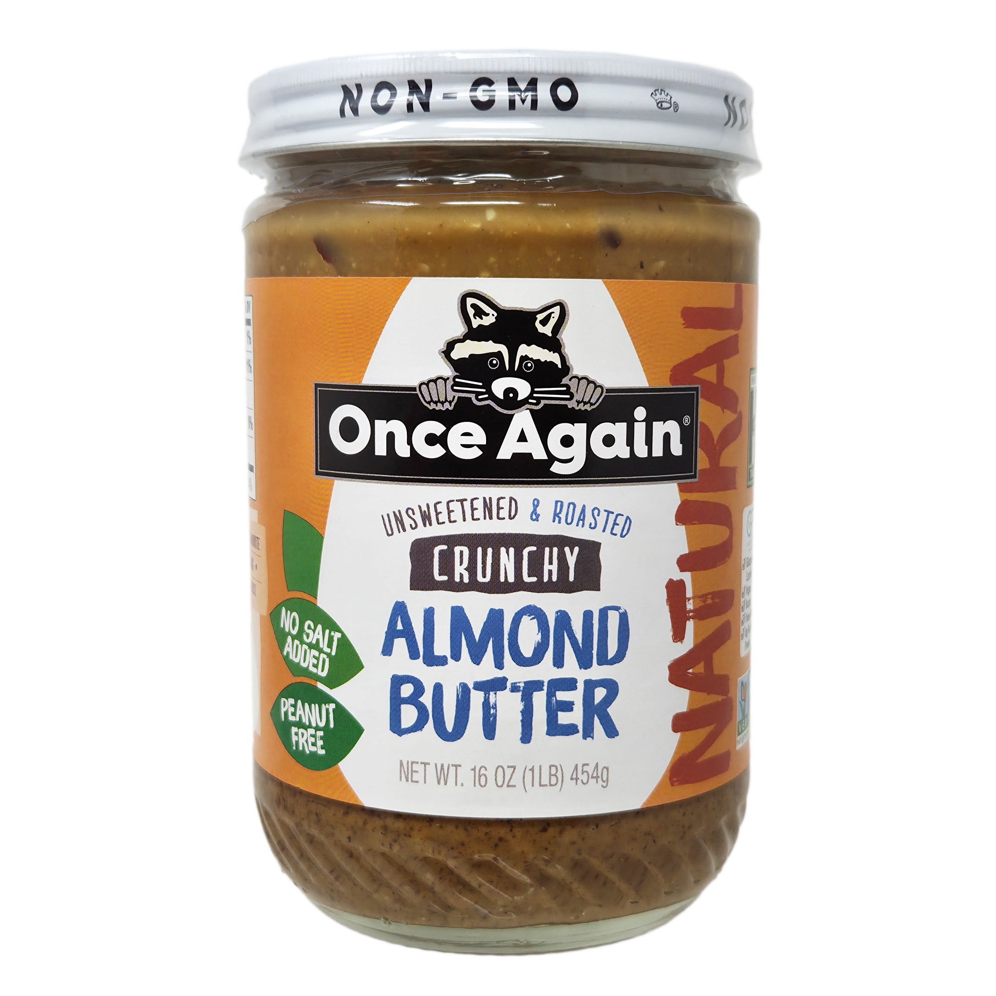 Once Again No Salt Added Crunchy Almond Butter - 16oz